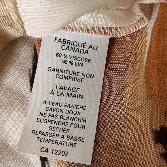 NEW SHAN ABSTRACT FLORAL Linen Beach Tunic - Picture 11 of 11